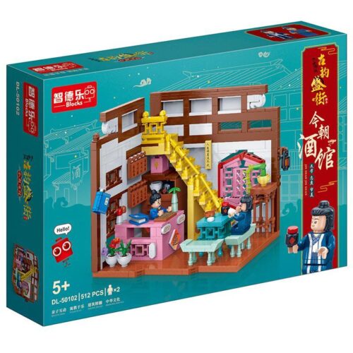 Bộ lắp ghép ZDEL DL-50102 Quán Rượu Kim Triều Phố Cổ 512 mảnh cho bé trai và bé gái 5 tuổi, chất lượng cao, giá tốt