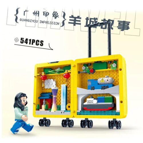 bộ lắp ghép Vali Du Lịch Ký Ức Quảng Châu ZDEL DL-50353, đồ chơi mô hình Kiến trúc Quảng Châu thu nhỏ, phù hợp cho trẻ 5 tuổi, giá tốt
