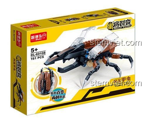 Hộp bộ lắp ráp ZDEL DL-60108 Bọ Hung Biến Hình 161 mảnh ghép, đồ chơi mô hình Robot Bọ Hung cho bé trai 5 tuổi, giá tiết kiệm