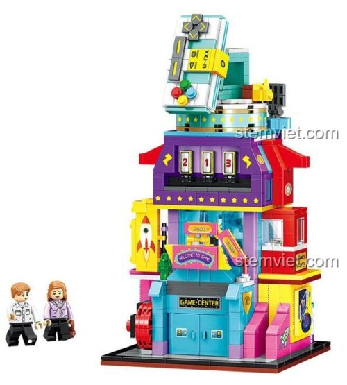 Đồ chơi mô hình Zhe Gao 00930 Khu Giải Trí chi tiết, bộ xếp hình Tiệm Trà Sữa cho bé 6 tuổi, giá rẻ