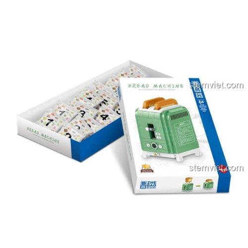 Hộp bộ lắp ghép Zhe Gao 01036 Máy nướng bánh mì, đồ chơi lắp ráp máy làm bánh mì 456 mảnh, món quà tiết kiệm cho bé trai và bé gái 6 tuổi.