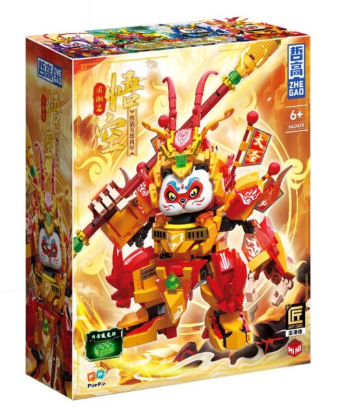 Hộp bộ đồ chơi Người máy Gấu Trúc Anh Hùng Tôn Ngộ Không Zhe Gao 662028, 625 mảnh ghép, dành cho bé trai 6 tuổi, giá tốt.