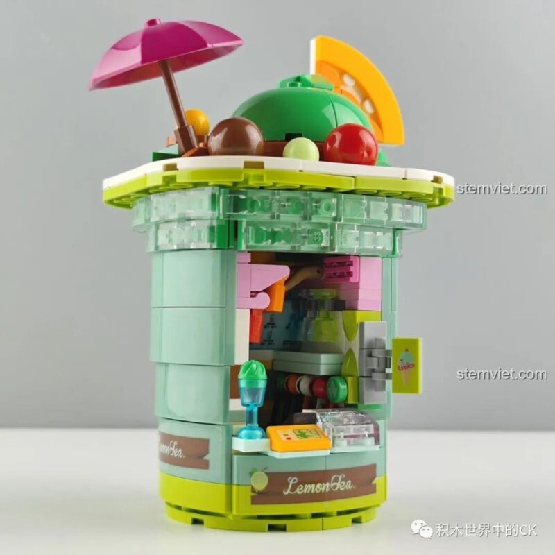 Minifigure chủ quán Matcha của bộ đồ chơi Zhe Gao CW6005, chi tiết tinh xảo, nhân vật đồ chơi lắp ghép