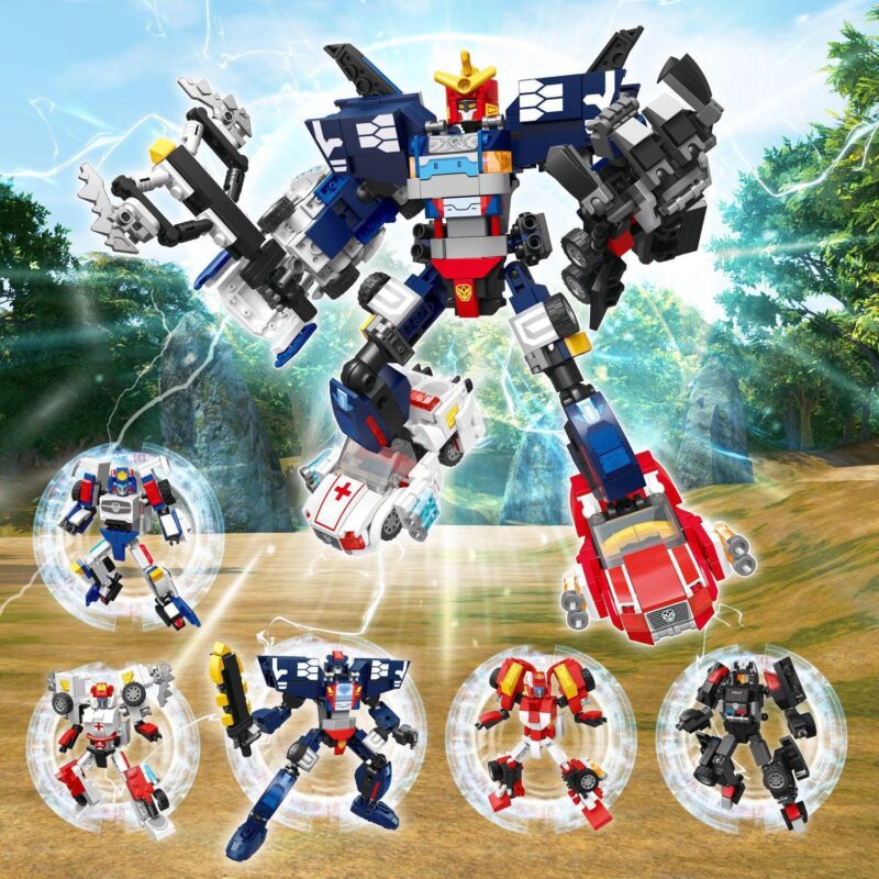 Bộ đồ chơi lắp ráp Zhe Gao KB2004 Robot Hợp Thể Bão Tố X 998 mảnh ghép, mô hình robot chiến đấu và 5 phương tiện biến hình, phù hợp bé trai 6 tuổi, giá tốt.