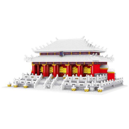 Mô hình bộ lắp ghép Điện Thái Hòa LZ8049 của Zhe Gao sau khi hoàn thành, thể hiện kiến trúc hoàng cung chi tiết, phù hợp cho con trai 14 tuổi.