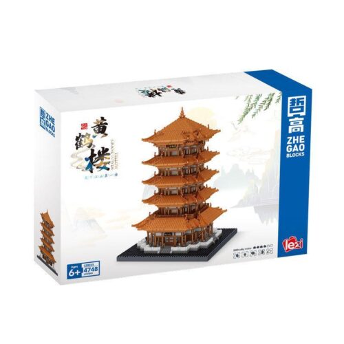 Hộp sản phẩm bộ lắp ghép Zhe Gao LZ8225 Hoàng Hạc Lâu, đồ chơi mô hình kiến trúc cho người lớn và trẻ trên 6 tuổi, giá rẻ.