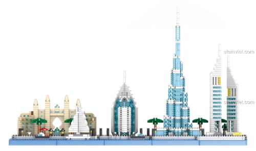 Mô hình Kiến trúc Dubai ZHE GAO LZ8316, đồ chơi lắp ráp các công trình biểu tượng Dubai, chi tiết cao, phù hợp bé trai bé gái 6 tuổi.