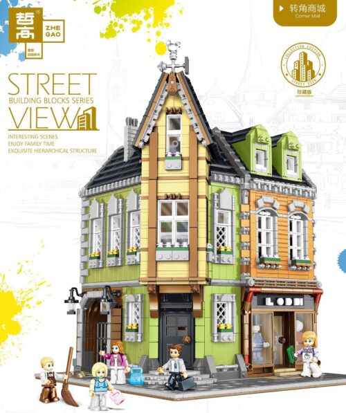 Bộ lắp ghép Zhe Gao QL0919 Tòa nhà góc phố đa năng 3474 mảnh, đồ chơi mô hình kiến trúc tinh xảo cho bé trai bé gái 6 tuổi, giá tốt