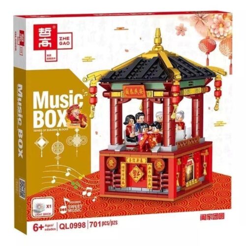 Bộ đồ chơi Hộp nhạc đoàn viên Zhe Gao QL0998, bộ lắp ghép Zhe Gao có đèn LED và âm thanh, phù hợp cho bé trai và bé gái 6 tuổi, giá tốt.