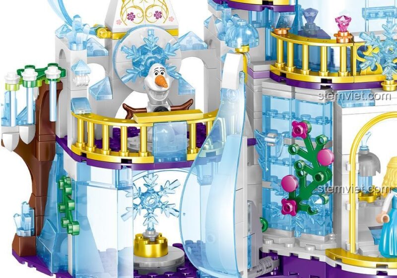 Minifigure người tuyết trong bộ lắp ghép Lâu đài Băng giá Windsor Zhe Gao QL1142, đồ chơi xếp hình lâu đài công chúa băng giá.