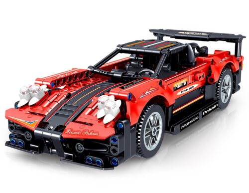 Bộ lắp ráp Xe Pagani Zhe Gao QL1248 màu đỏ đen, mô hình siêu xe tốc độ cao, phù hợp bé trai 6 tuổi, giá tốt