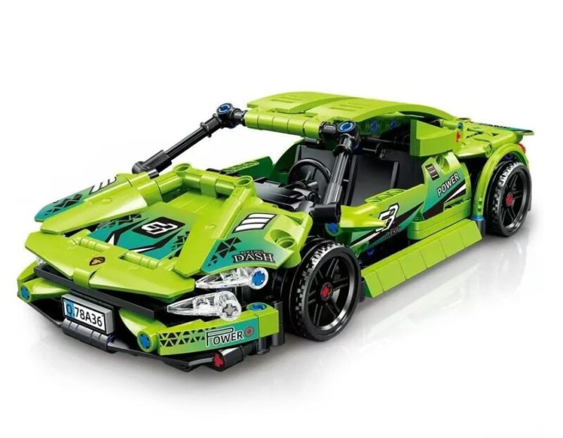 bộ lắp ráp Xe Lamborghini Zhe Gao QL1263 màu xanh lá, đồ chơi mô hình siêu xe cho con trai 6 tuổi, giá tốt