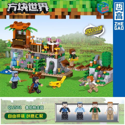 Bộ lắp ghép Zhe Gao QL2502 Trang viên Rupert Minecraft, đồ chơi mô hình Thế giới khối Minecraft, phù hợp bé trai bé gái 6 tuổi, giá tốt.