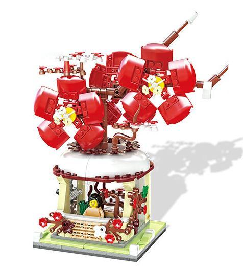 Hộp đồ chơi bộ xếp hình ZHEGAO 00303 Phố Hoa Mai, đồ chơi xây dựng 303 cho thanh niên 14 tuổi