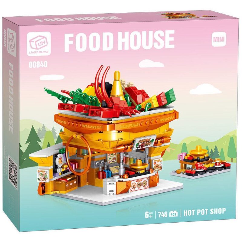 Hộp bộ lắp ghép Zhegao 00840 Cửa hàng Lẩu chi tiết tinh xảo, giá rẻ cho bé trai và bé gái 6 tuổi
