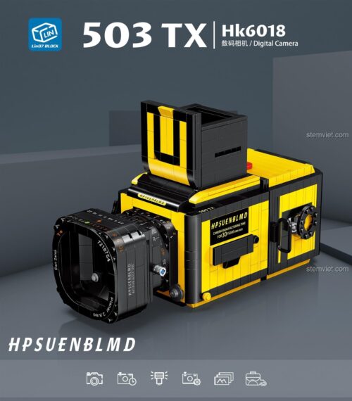 Đồ chơi lắp ráp Zhegao 00848 mô hình máy ảnh cổ điển 787 mảnh, phát triển tư duy sáng tạo cho trẻ 6 tuổi.