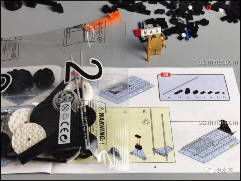 bộ xếp hình Máy quay phim cổ điển 906 quá trình lắp ráp