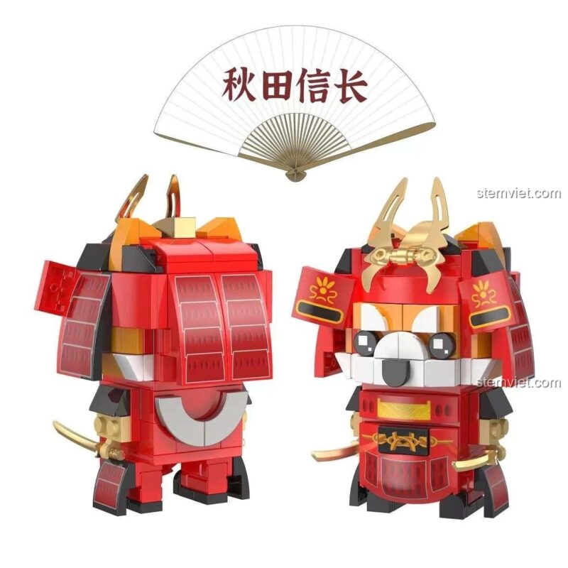 Mô hình Akita Nobunaga từ bộ đồ chơi lắp ráp CW2001A, thiết kế chiến binh đáng yêu, phù hợp cho bé trai 6 tuổi.