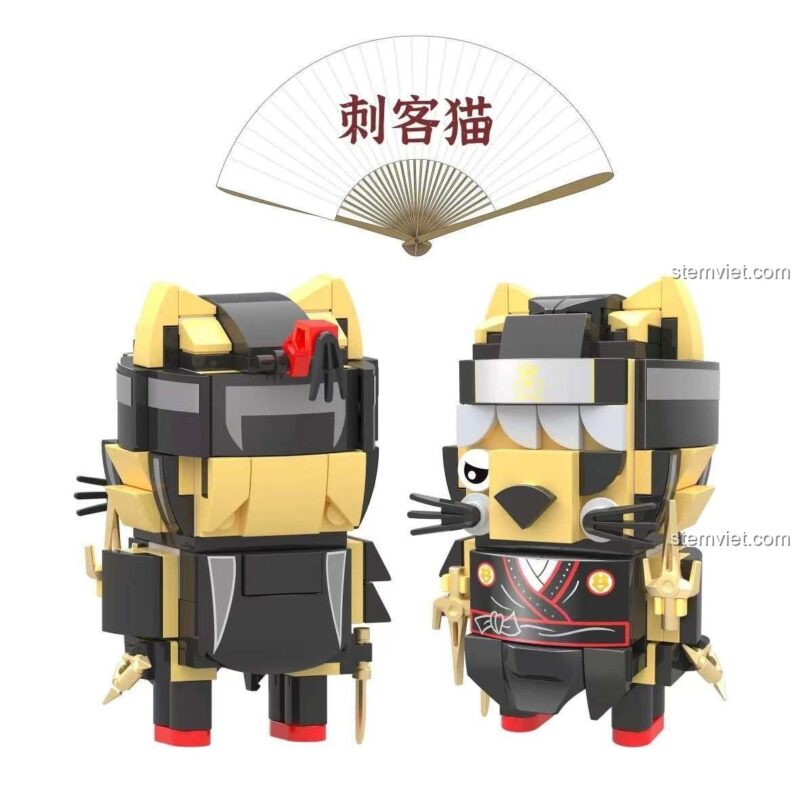 Mô hình Mèo Sát Thủ trong bộ đồ chơi mô hình Mô hình Thú Cưng Võ Sĩ Zhegao CW2001A, đồ chơi sáng tạo cho bé 6 tuổi.