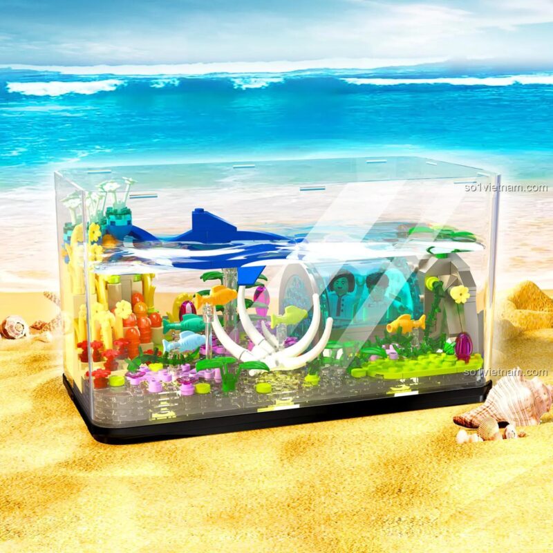 Mô hình thủy cung ZHEGAO DZ6102 với các nhân vật mini