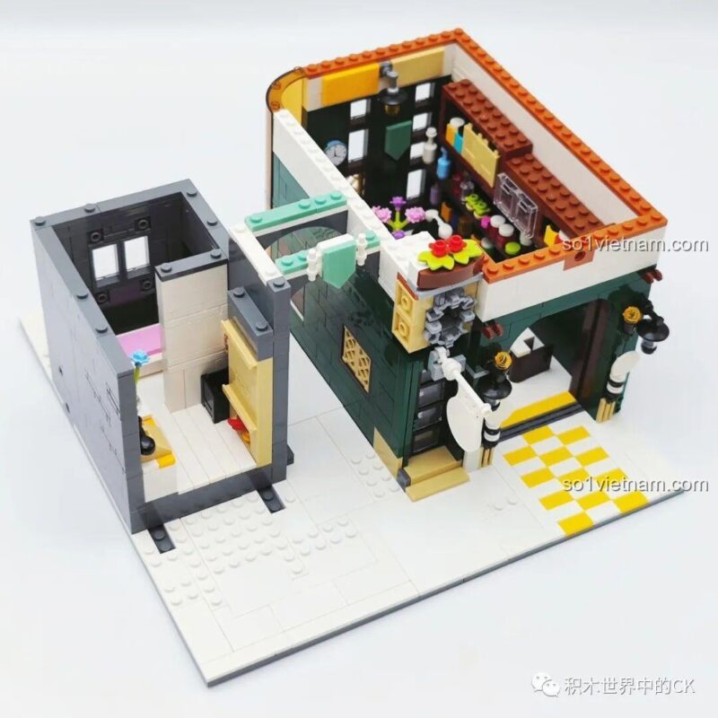 Mô hình Khách sạn Cà phê ZHEGAO DZ6113 - Chi tiết phòng tắm