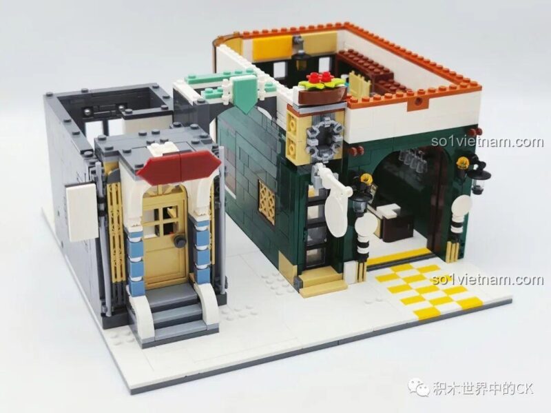 Mô hình Khách sạn Cà phê ZHEGAO DZ6113 - Minifigures