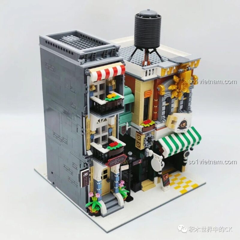 Mô hình Khách sạn Cà phê ZHEGAO DZ6113 - Toàn cảnh
