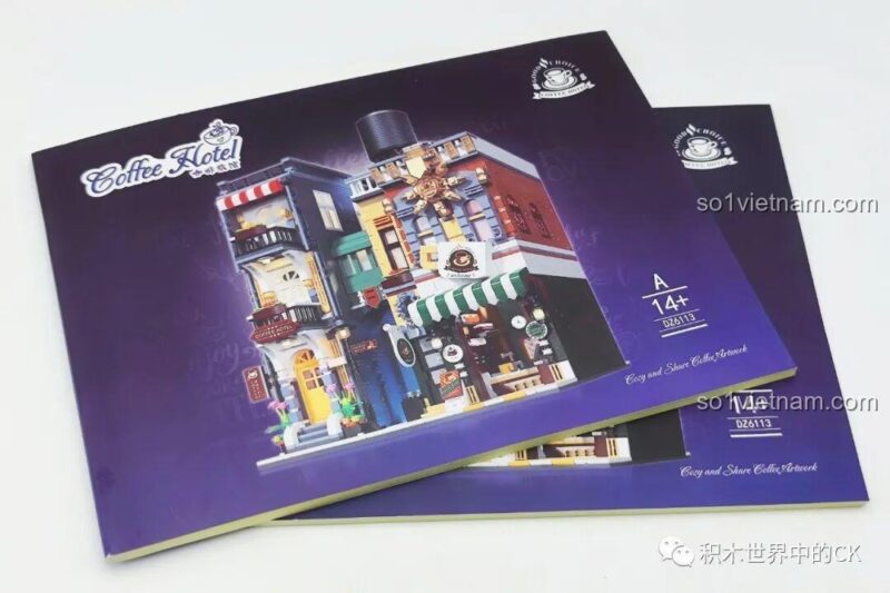 Mô hình Khách sạn Cà phê ZHEGAO DZ6113 - Chi tiết bên ngoài