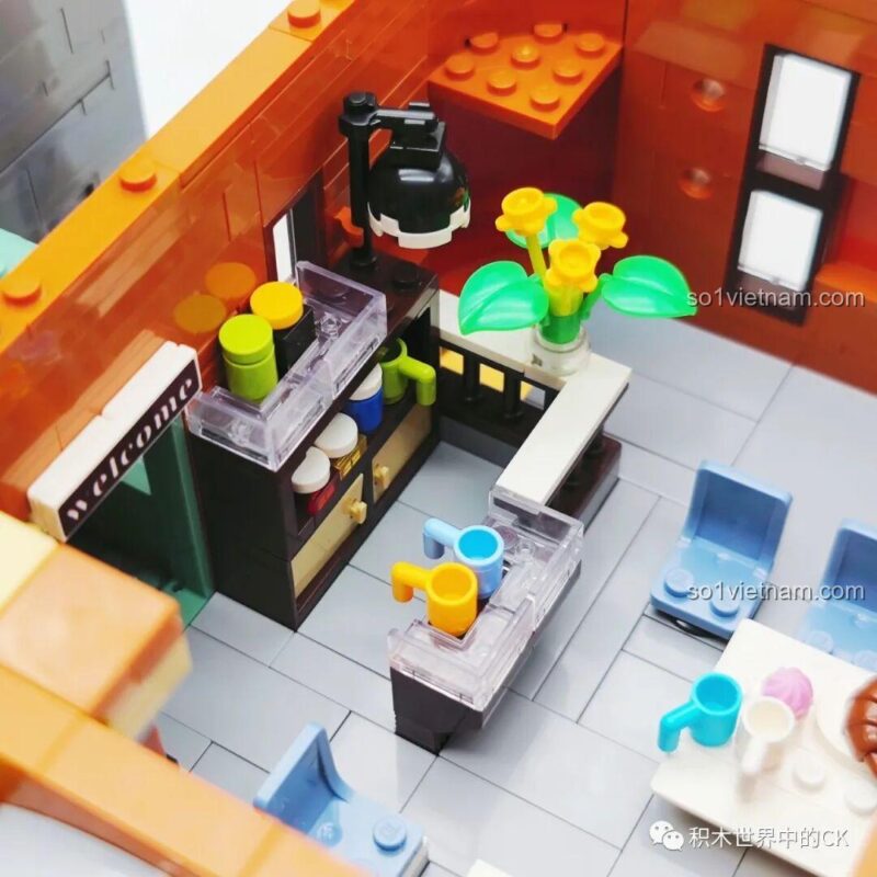 Mô hình Khách sạn Cà phê ZHEGAO DZ6113 - Toàn cảnh