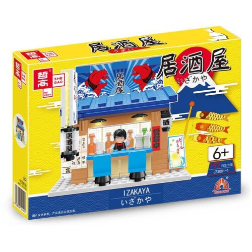 Hộp bộ lắp ghép Quán nhậu Izakaya Zhegao JZ3001-1, đồ chơi xếp hình cho bé 6 tuổi, giá rẻ.