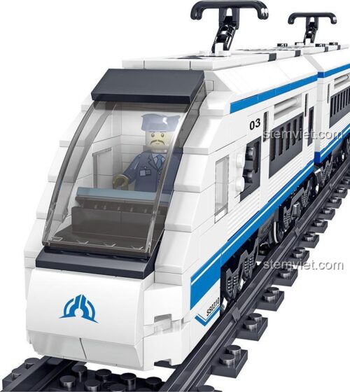 Mô hình Tàu Cao Tốc ZHEGAO QL0310, đồ chơi lắp ráp tàu điện cao tốc với chi tiết tinh xảo, phù hợp bé trai 6 tuổi.