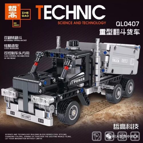 ZHEGAO QL0407 Xe ben - Bộ đồ chơi xe ben mạnh mẽ cho bé trai 6 tuổi
