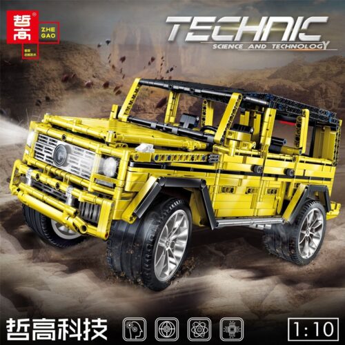 Hộp sản phẩm bộ lắp ráp Mercedes-Benz G65 AMG ZHEGAO QL0415 tỉ lệ 1:10, đồ chơi mô hình xe địa hình cho con trai 14 tuổi.