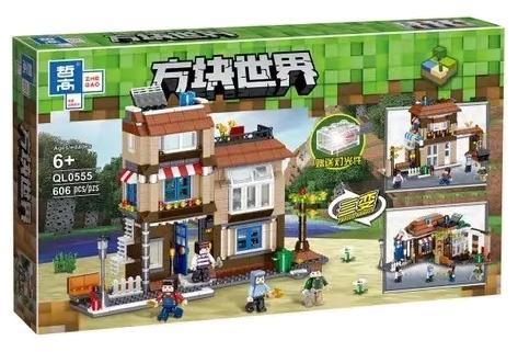 Hộp đồ chơi ZHEGAO QL0555 Minecraft Biệt thự Minecraft