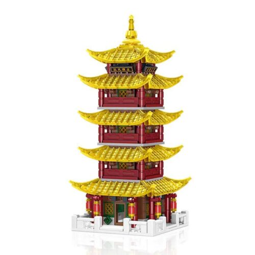 Bộ lắp ghép Lầu Hoàng Hạc ZHEGAO QL0972, đồ chơi mô hình Tháp Hoàng Hạc tinh xảo 646 mảnh ghép, cho trẻ 6 tuổi, giá tốt.
