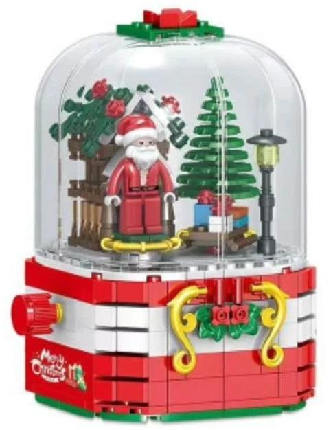 Bộ đồ chơi Hộp nhạc Giáng Sinh ZHEGAO QL0985, mô hình Ông già Noel có đèn LED và âm thanh, phù hợp cho bé trai và bé gái 6 tuổi trở lên, món quà Giáng Sinh ý nghĩa.