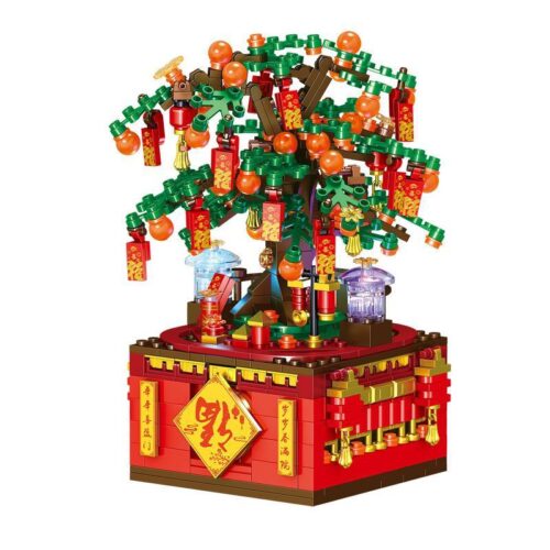 ZHEGAO QL0987 Hộp nhạc Cây Phát Tài - Mô hình chi tiết