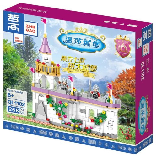 Bộ đồ chơi Lâu đài Windsor ZHEGAO QL1102 - Lâu đài cổ tích, 268 mảnh, phù hợp bé gái 6 tuổi
