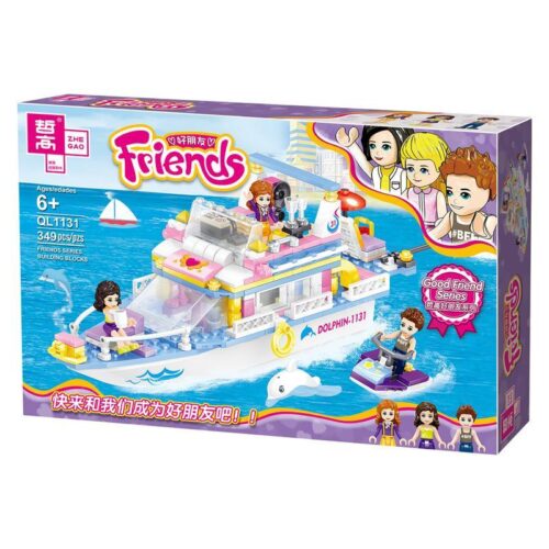 Hộp bộ lắp ghép Du thuyền của Chloe Zhegao QL1131. Đồ chơi xếp hình cho bé gái 6 tuổi, giá rẻ, giúp bé phát triển sự sáng tạo.