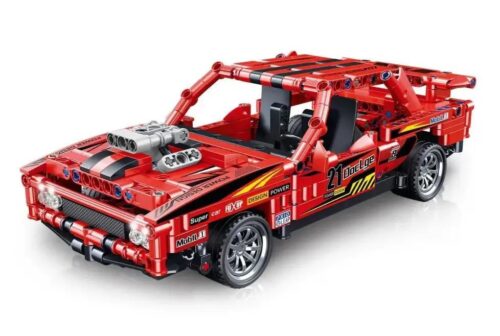 bộ lắp ráp Xe Đua Cơ Bắp Hồi Lực ZHEGAO QL1240, đồ chơi mô hình cho bé trai 6 tuổi, giá tốt, động cơ kéo lùi mạnh mẽ.