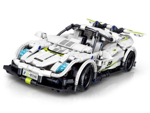 ZHEGAO QL1246 Siêu xe Koenigsegg Jesko回力车 màu trắng bộ đồ chơi lắp ráp