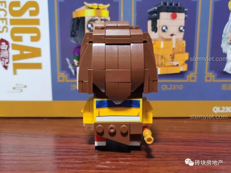 Mô hình Tôn Ngộ Không QL2307 đã lắp ráp hoàn chỉnh, bộ lắp ghép Tôn Ngộ Không chibi đáng yêu, đồ chơi lắp ráp QL2307