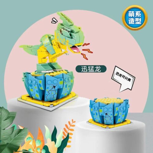 Bộ đồ chơi khủng long Velociraptor Q-version Zheng Bo 9007