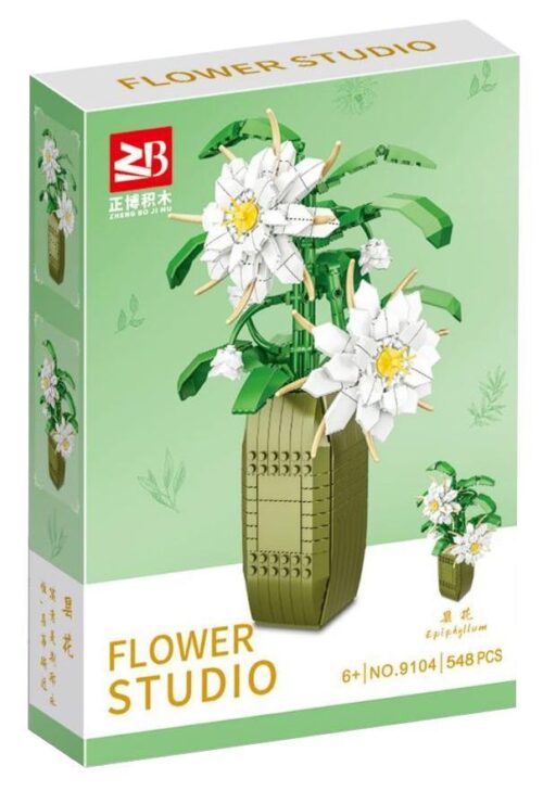 Bộ lắp ghép Hoa Quỳnh Zheng Bo 9104, mô hình hoa nở đêm đẹp mắt, chất lượng cao, phù hợp bé 6 tuổi, giá tốt.