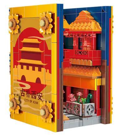 Mô hình phố cổ Tây An Zhengbo 6779, đồ chơi xây dựng kiến trúc tinh xảo, cho bé trai bé gái 6 tuổi, chất lượng cao