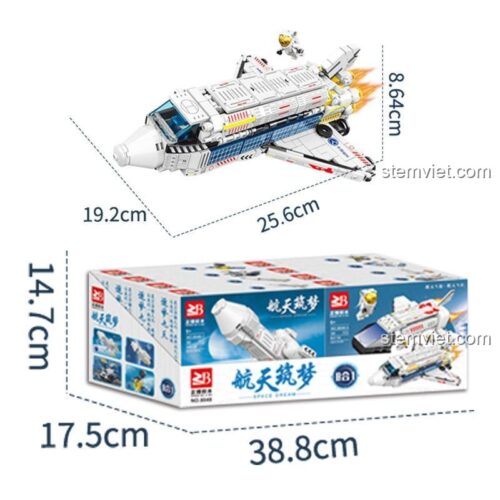 Mô hình tàu vũ trụ Zhengbo 8048, bộ lắp ghép phi thuyền không gian chi tiết, đồ chơi mô hình không gian cho bé trai 6 tuổi, chất lượng cao.