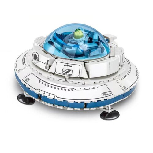 Bộ lắp ghép Đĩa bay không gian Zhengbo 8059 có đèn LED, đồ chơi mô hình Phi thuyền không gian cho bé trai 6 tuổi, giá tốt.