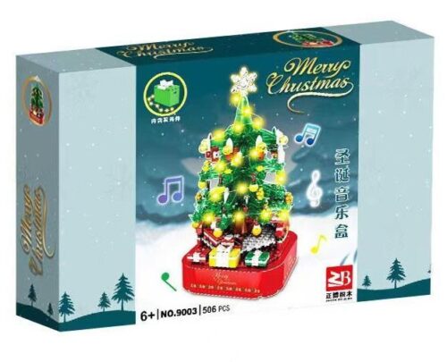 Bộ lắp ghép Zhengbo 9003 Hộp nhạc Giáng Sinh Merry Christmas có đèn LED và âm thanh, món quà tuyệt vời cho bé trai và bé gái 6 tuổi, giá tốt.