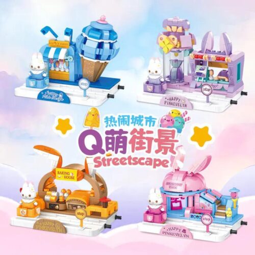 Bộ lắp ghép Cửa hàng Trang phục Pink Evelyn T1011-2 Zhi Meng Shu cho bé gái 6 tuổi, mô hình thời trang chi tiết, lắp được 4 kiểu, giá tốt