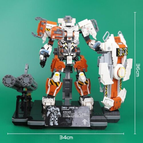 Toàn cảnh bộ lắp ráp Robot White Shark-14 Zhongxin 12003-1, mô hình mecha cao 36cm cho con trai 14 tuổi, giá tốt